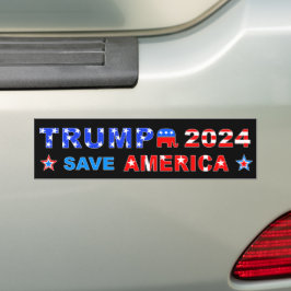 TRUMP 2024 RED AMERIKA BUMPERSTICKER