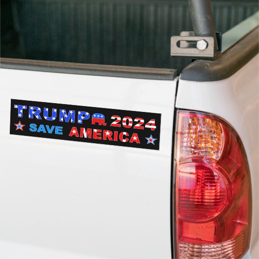 TRUMP 2024 RED AMERIKA BUMPERSTICKER (Op Truck)