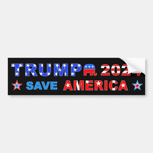 TRUMP 2024 RED AMERIKA BUMPERSTICKER (Voorkant)