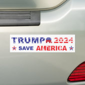 TRUMP 2024 RED AMERIKA BUMPERSTICKER (Op auto)