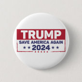 Trump 2024 Red Amerika opnieuw Ronde Button 5,7 Cm (Voorkant)