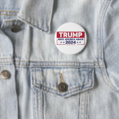 Trump 2024 Red Amerika opnieuw Ronde Button 5,7 Cm (In situ)