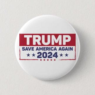 Trump 2024 Red Amerika opnieuw Ronde Button 5,7 Cm