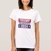 Trump 2024 Red Amerika opnieuw T-shirt (Voorkant)
