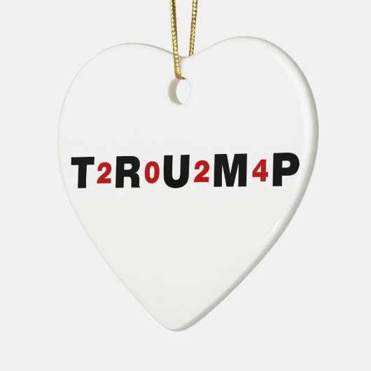 Trump 2024 Red Keramisch Ornament (Links)