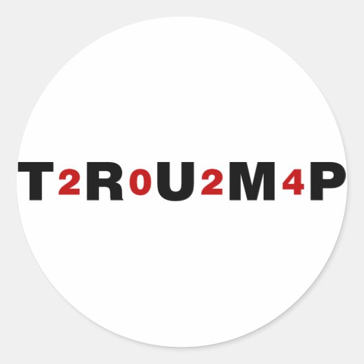Trump 2024 Red Ronde Sticker (Voorkant)