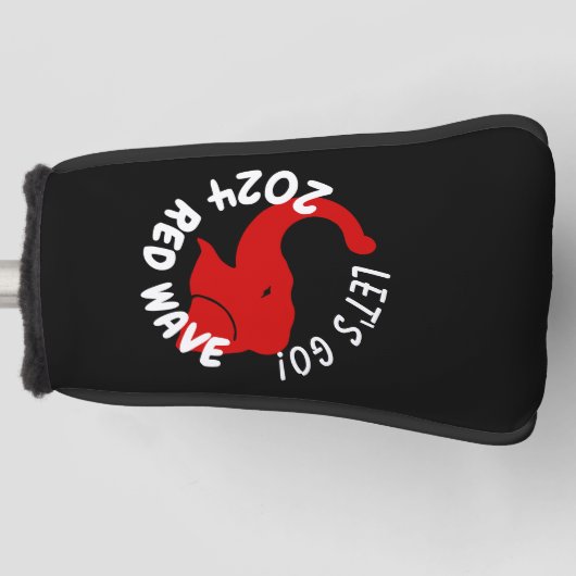 TRUMP 2024 RED WAVE LET'S GO GOLFHEADCOVER (Voorkant)