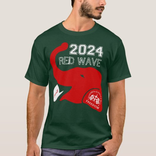 TRUMP 2024 RED WAVE T-SHIRT (Voorkant)