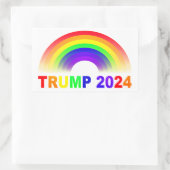 Trump 2024 Regenboog Rechthoekige Sticker (Tas)