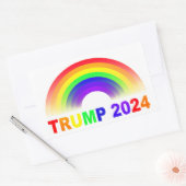 Trump 2024 Regenboog Rechthoekige Sticker (Envelop)