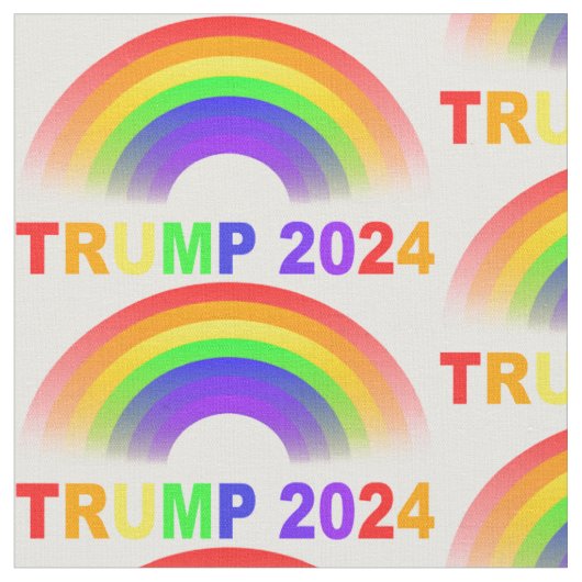 Trump 2024 Regenboog Stof (Close Up)