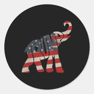 Trump 2024 Republikeinse Olifant Trump Supporter Ronde Sticker