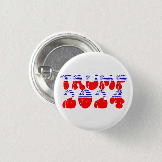 Trump 2024 Retro Groovy Patriottisch Ronde Button 3,2 Cm (Voorkant /achterkant)