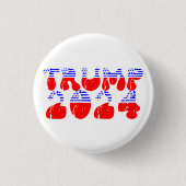 Trump 2024 Retro Groovy Patriottisch Ronde Button 3,2 Cm (Voorkant)