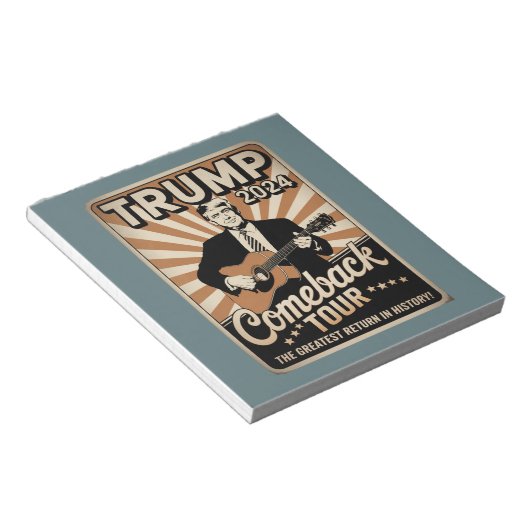  TRUMP 2024 Rocks COMEBACK TOUR Notitieblok (Schuin)