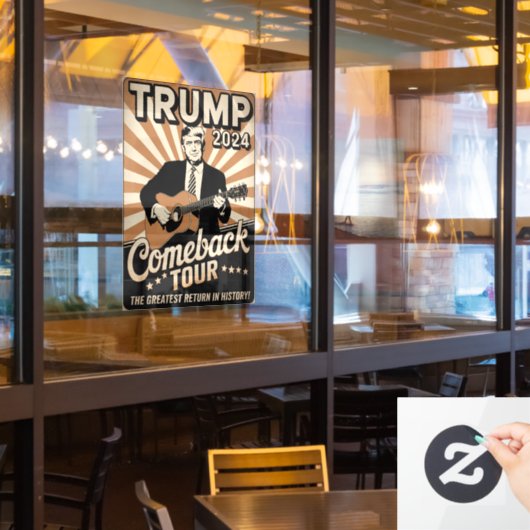  TRUMP 2024 Rocks COMEBACK TOUR Raamsticker (Restaurant Raam)