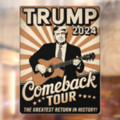  TRUMP 2024 Rocks COMEBACK TOUR Raamsticker (Vel 2)