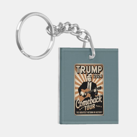  TRUMP 2024 Rocks COMEBACK TOUR Sleutelhanger (Voorkant Links)