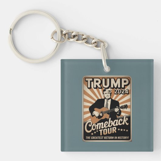  TRUMP 2024 Rocks COMEBACK TOUR Sleutelhanger (Voorkant)
