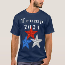 Trump 2024 Rode, witte en blauwe ster