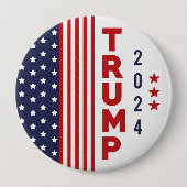 Trump 2024 ronde button 4,0 cm (Voorkant)