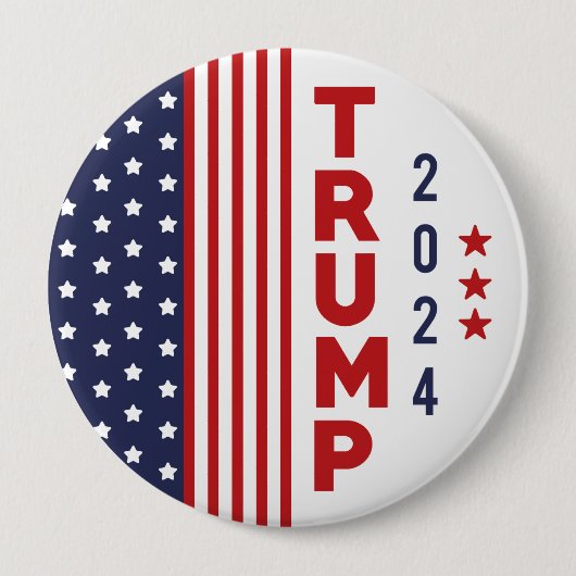 Trump 2024 ronde button 4,0 cm (Voorkant)