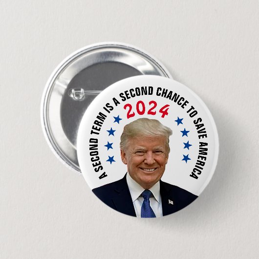 TRUMP 2024 RONDE BUTTON 5,7 CM (Voorkant /achterkant)