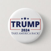 Trump 2024 ronde button 5,7 cm (Voorkant)