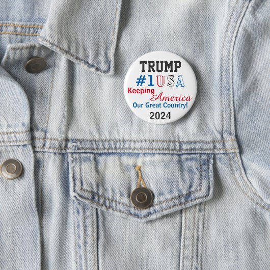 Trump 2024 ronde button 5,7 cm (In situ)