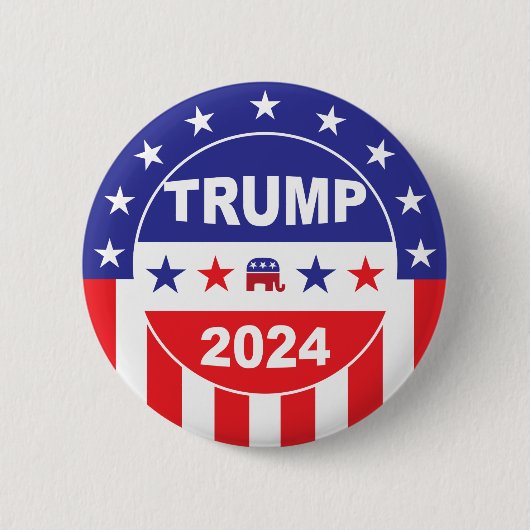 TRUMP 2024 RONDE BUTTON 5,7 CM (Voorkant)