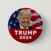 Trump 2024 ronde button 5,7 cm (Voorkant)