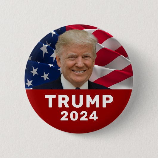 Trump 2024 ronde button 5,7 cm (Voorkant)