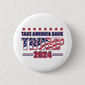 Trump 2024 ronde button 5,7 cm (Voorkant)