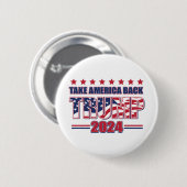 Trump 2024 ronde button 5,7 cm (Voorkant /achterkant)