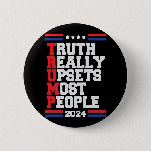 Trump 2024 ronde button 5,7 cm (Voorkant)