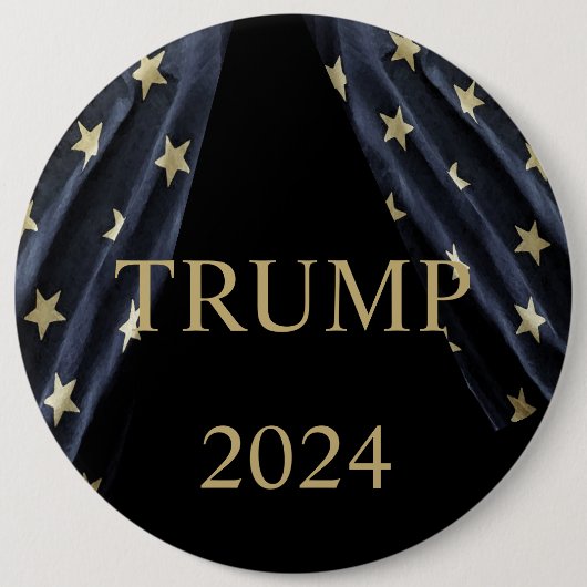 TRUMP 2024 RONDE BUTTON 6,0 CM (Voorkant)