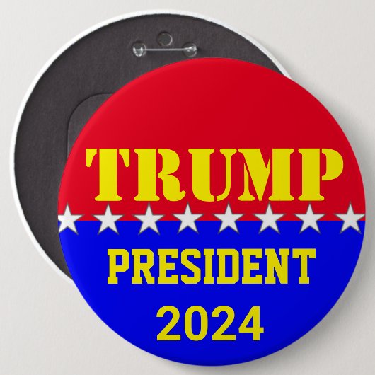 TRUMP 2024 RONDE BUTTON 6,0 CM (Voorkant /achterkant)