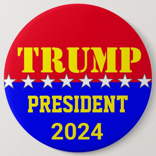 TRUMP 2024 RONDE BUTTON 6,0 CM (Voorkant)