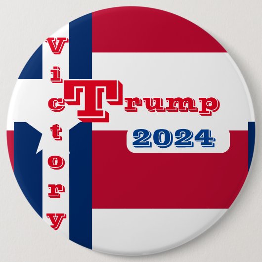TRUMP 2024 RONDE BUTTON 6,0 CM (Voorkant)