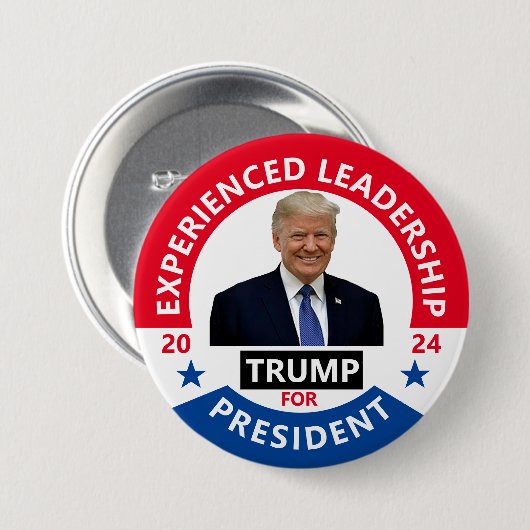 TRUMP 2024 RONDE BUTTON 7,6 CM (Voorkant /achterkant)