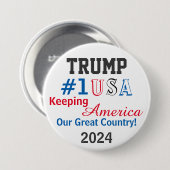 Trump 2024 ronde button 7,6 cm (Voorkant /achterkant)