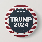 Trump 2024 ronde button 7,6 cm (Voorkant)