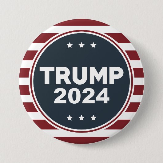 Trump 2024 ronde button 7,6 cm (Voorkant)