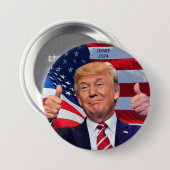 TRUMP 2024 RONDE BUTTON 7,6 CM (Voorkant /achterkant)