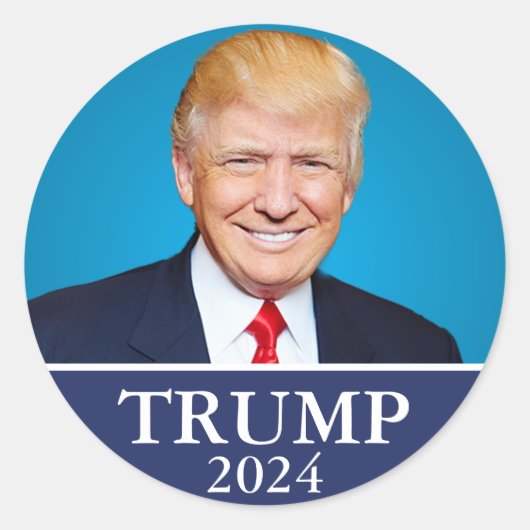 Trump 2024 ronde sticker (Voorkant)