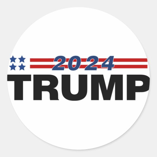 Trump 2024 ronde sticker (Voorkant)