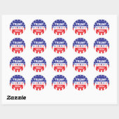 TRUMP 2024 RONDE STICKER (Vel)