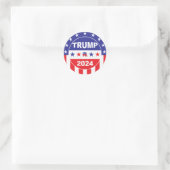 TRUMP 2024 RONDE STICKER (Tas)