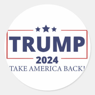 Trump 2024 ronde sticker