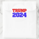 Trump 2024 ronde sticker (Tas)
